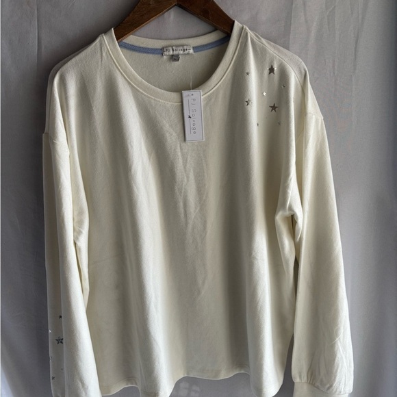 PJ Salvage Other - PJ Salvage Cream Top with Subtle Star Details
